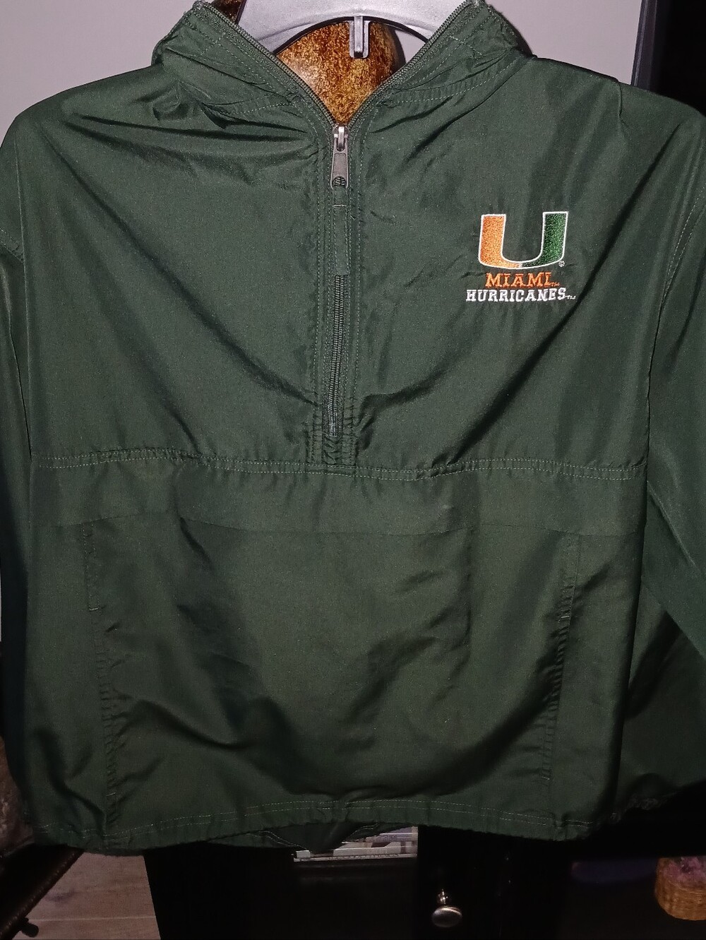 Champion Miami Hurricanes Dark Green Pullover Hoodie